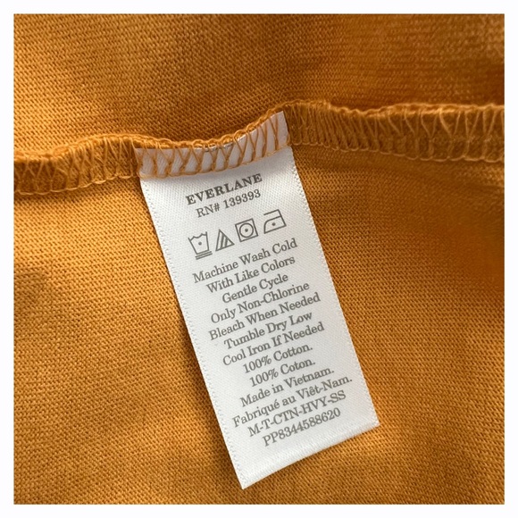 Sold! Everlane Mens Large Yellow Short Sleeve Crewneck Relaxed Fit Tee NEW - Picture 8 of 8